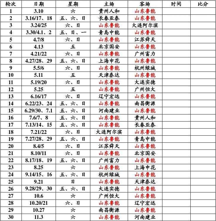 中超赛程2012(中超赛程20212022赛程表)