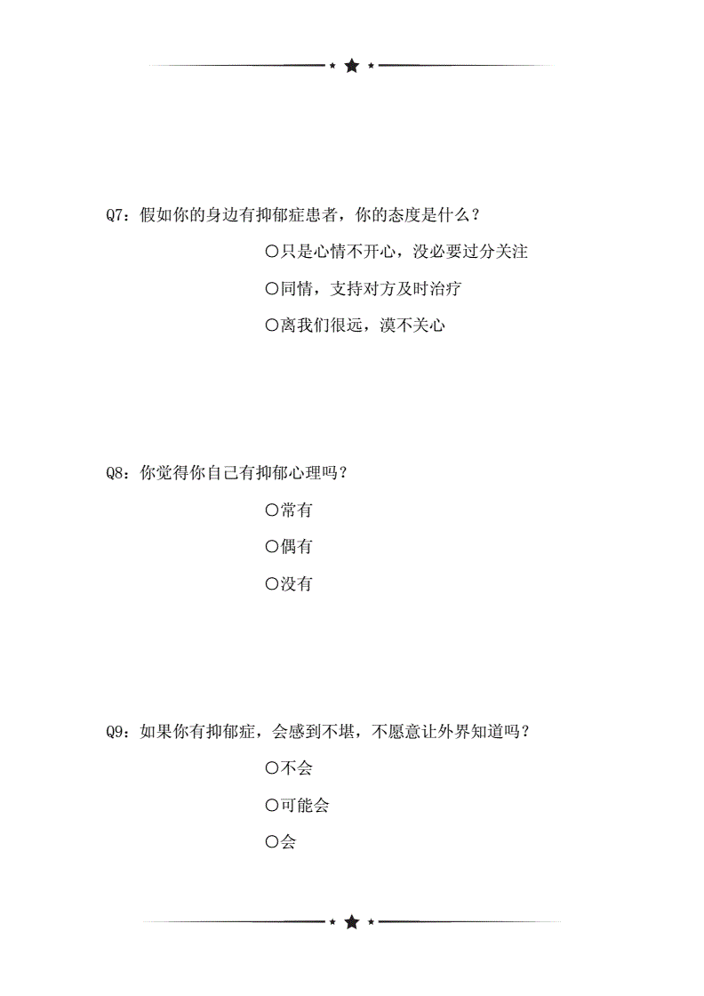 测试抑郁程度的问卷20题(测试抑郁程度的问卷20题免费)