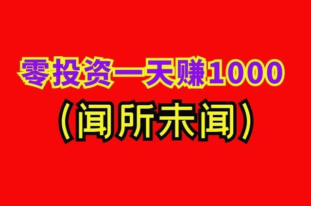 一天赚1000块钱的软件无广告(最赚钱的软件1分钟8元,没有广告)