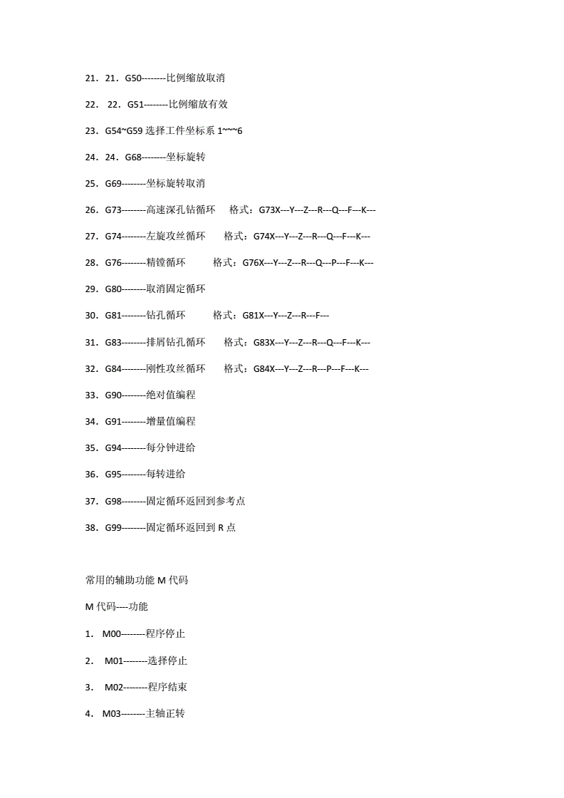 加工中心程序代码(加工中心程序代码M98应用)