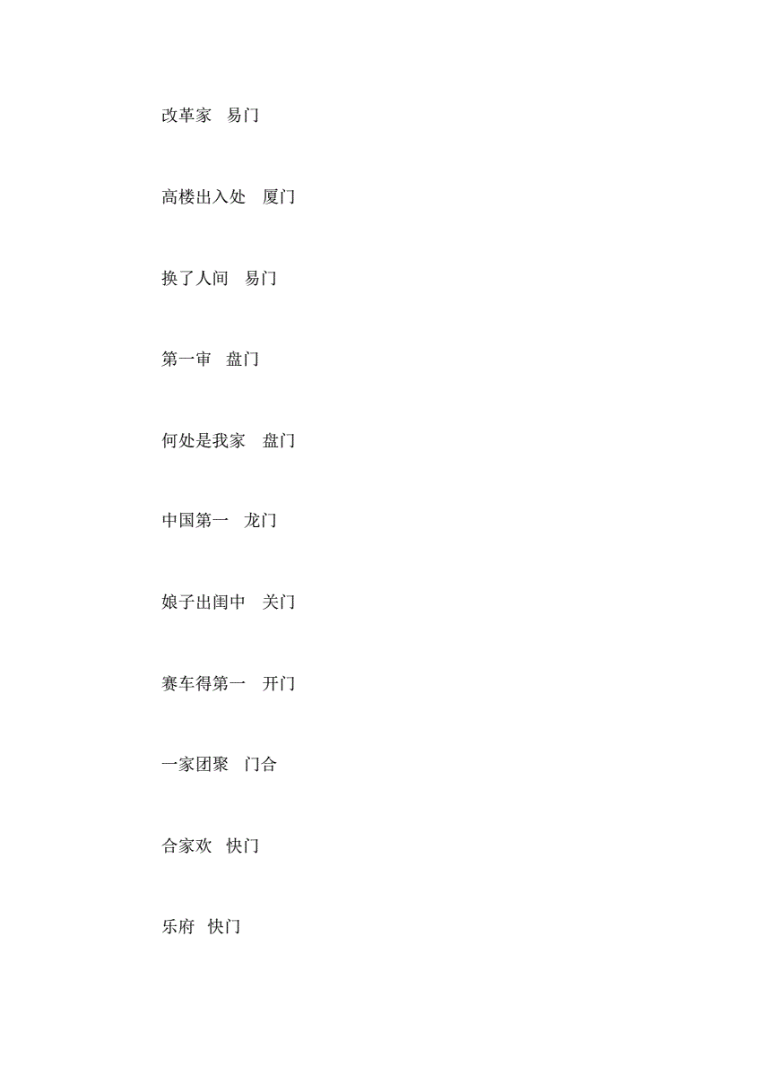 门字头有什么字(带有门字头的字有哪些字)