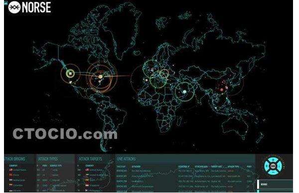 全球实时网络攻击地图(全球黑客攻击实时地图)