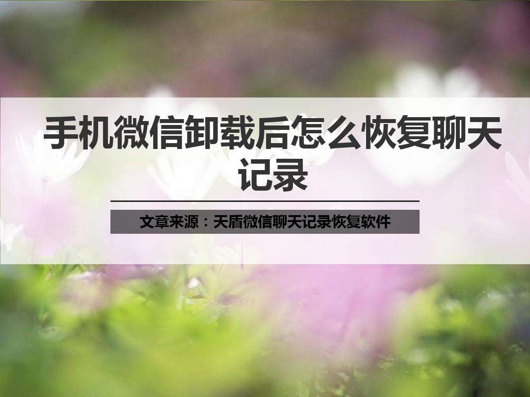 误卸载了微信怎么恢复聊天记录(误卸载了微信怎么恢复聊天记录 知乎)